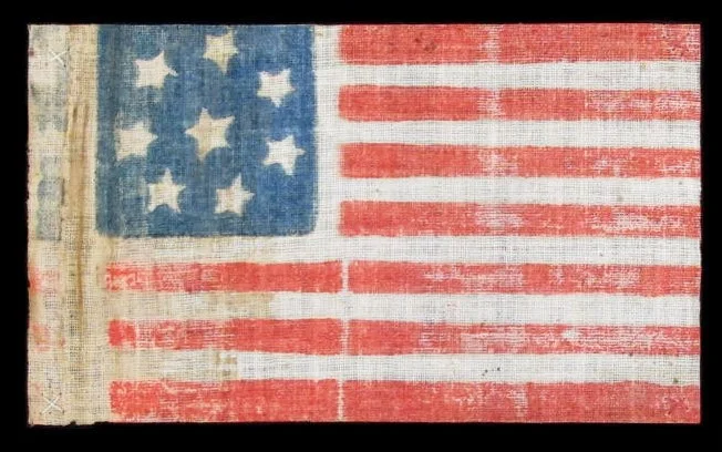 8+Star+Antique+Flag+Made+with+